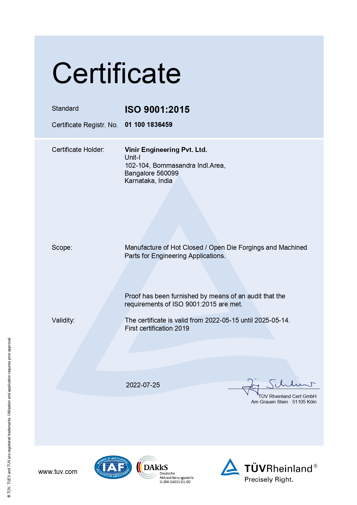 ISO 9001- 2015 Unit 1